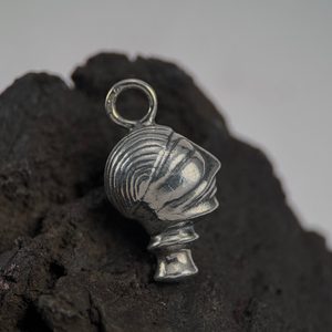 Celtic head, silver, pendant