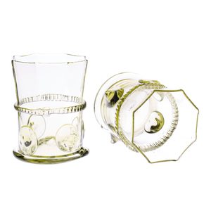 Whisky glass, green glass
