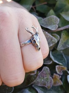 DEER - Skull, Ring Silver