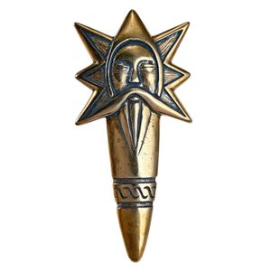 PERUN, Slavic Thunder God, pendant, bronze