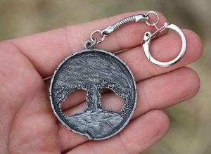 CELTIC OAK sacred tree of life, zinc, keychain