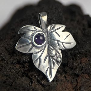 Blatt - Ivy, Anhänger Silber 925 Amethyst