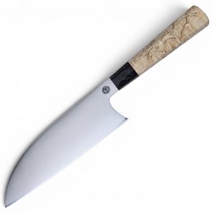Japanese Deba Knife, Stainless Steel, Birch