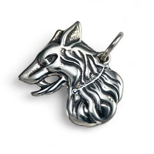 BORDER DOG, CZECHOSLOVAKIA ARMY, 1930s, pendant silver 925