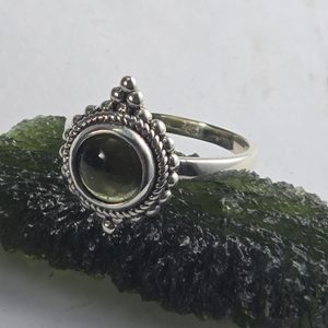 ANTONIA, ring, Czech moldavite, silver 925