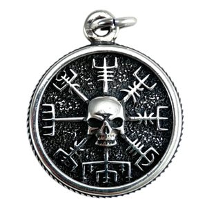 VEGVÍSIR SKULL - Icelandic rune, pendant silver 925