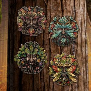 Green man - autumn equinox, wall plaque