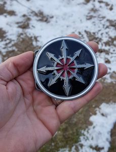 STAR OF CHAOS, BELT BUCKLE - CUSTOM MADE BELTS{% if kategorie.adresa_nazvy[0] != zbozi.kategorie.nazev %} - LEATHER PRODUCTS{% endif %}