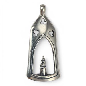Lanterne Médiévale - Lumière pour l'Âme, pendentif en argent