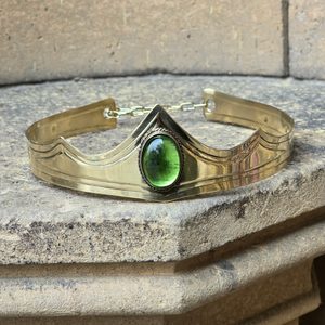 GRACIA - Crown, brass, moss green