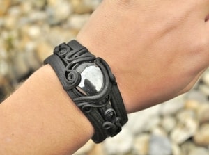 HEMATITE bracelet, epoxy resin