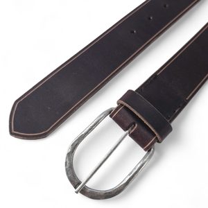 Leather belt, brown
