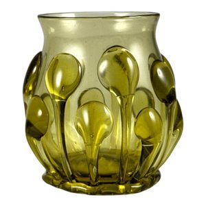 MEDIEVAL GOBLET - BOHEMIA, green forest glass