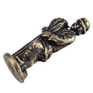Paysan, figurine, zinc, laiton ancien