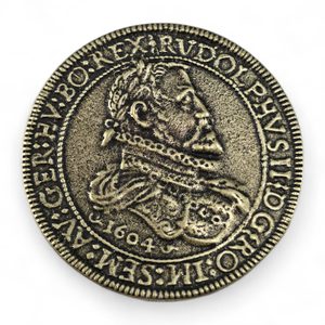 Bohemia, Rudolf II 1576 - 1611 Thaler, zinc, coin - replica ant.brass