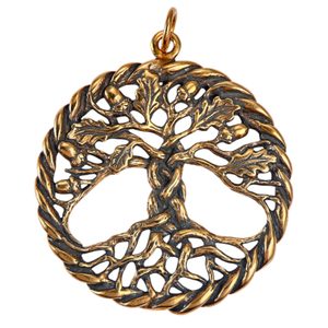 OAK sacred Tree of Life Pendant Bronze