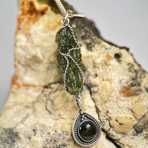 GALAXA, pendentif, Moldavite argent 925/1000