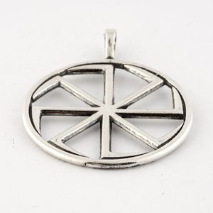 SLAVIC SUN WHEEL TALISMAN, silver Ag 925, pendant