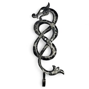 VIKING DRAGON, forged hook / key hook - left