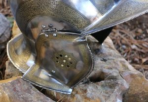 Sturmhaube / Burgonet - luxury etched helmet