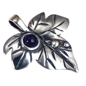 Blatt - Ivy, Anhänger Silber 925 Amethyst