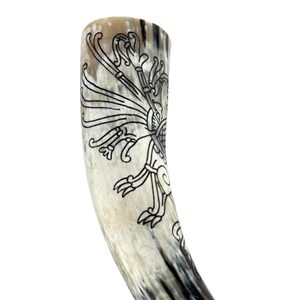 VIKING, carved drinking horn