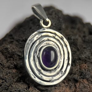 FOREST WELL, pendentif, argent avec améthyste