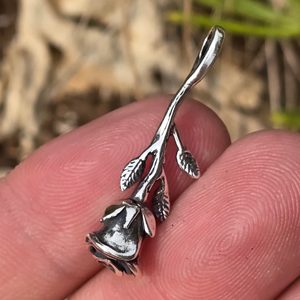 DESERT ROSE, rose, silver pendant, Ag 925/1000