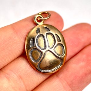 WOLF TRACK, pendant, bronze