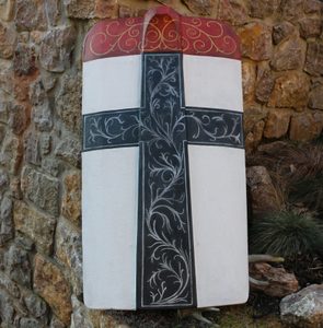 Bouclier médiéval, bouclier en bois peint à la main - Konstanz