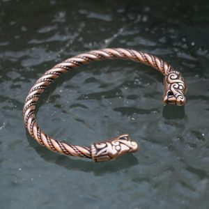 VIKING WOLF, bracelet from Burg, Sweden, bronze