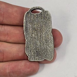 ALGIZ - amulette runique zinc argent antique