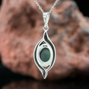 MISHKA, Bernstein, Anhänger, Silber 925