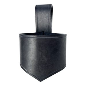 Porte-corne, cuir, noir