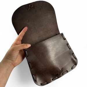 Leather medieval satchel with coat of arms - Bohemia