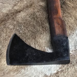 Hache hussite médiévale, tranchante, reproduction de musée forgée
