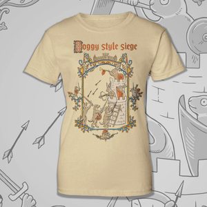 Doggy Style Siege - Medieval Hares and Dogs, Women's T-Shirt