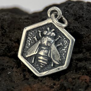 ABEILLE - pendentif, argent