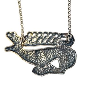 Scythian Stag - necklace, sterling silver