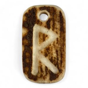 RAIDO, pendentif rune en bois de cerf
