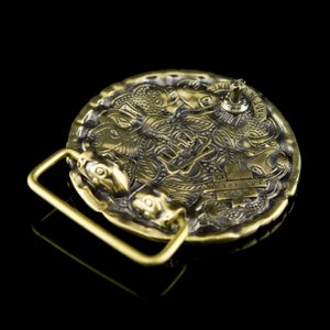VEGVISIR, belt buckle, brass