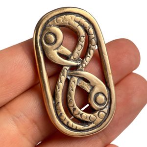 HUGINN AND MUNINN, bronze pendant