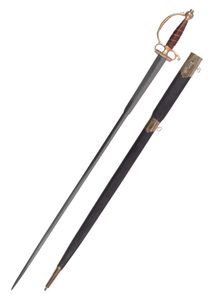 An 18th-century civilian sword with a scabbard