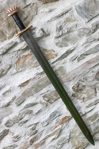 GRÍMARR, Epée Viking, Petersen Type O, bronze, argent