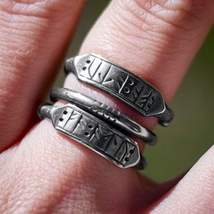 Wealth - Viking silver rune ring, Ag 925