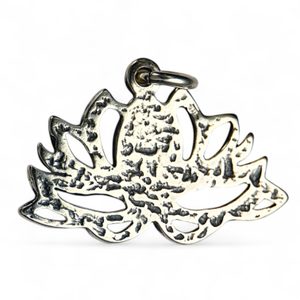 Sacred Lotus Flower, silver pendant - malachite