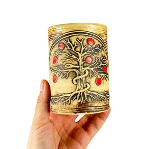 Tree of life with snake, ceramic mug