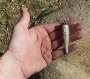 Perun, Slavic pendant, antler, silver