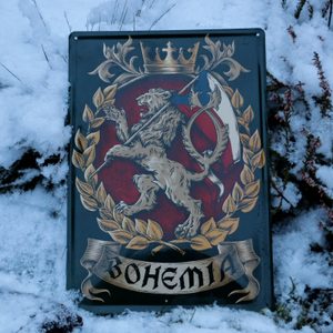 BOHEMIAN LION ENAMEL SIGN - DEKORACE PATRIOT{% if kategorie.adresa_nazvy[0] != zbozi.kategorie.nazev %} - T-SHIRTS, BOOTS - ROCK MUSIC{% endif %}