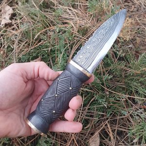 Sgian Dubh, Scottish knife - damascus steel